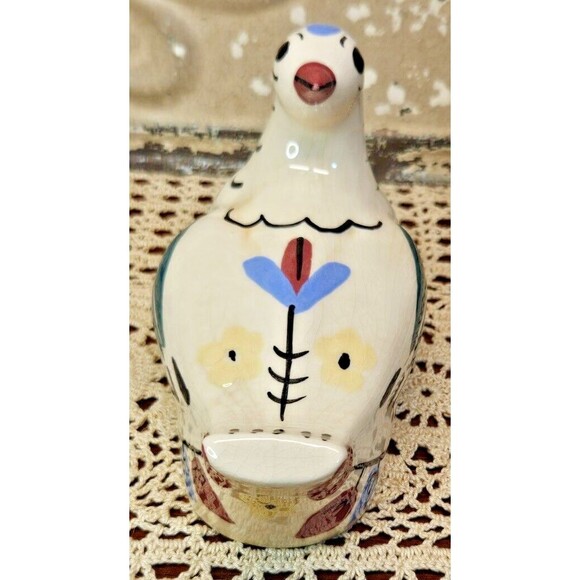 The California Cleminson's Pottery Bird Butter Dish Topper 1950s (Read!) - Picture 3 of 10